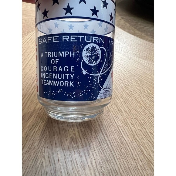 Vintage NASA Libbey Commemorative Glasses, Apollo 12 and 13, 10 Oz - Picture 6 of 7